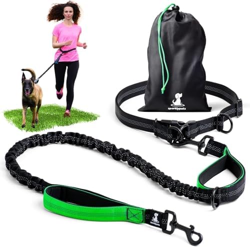 SparklyPets Hands Free Dog Leash, Medium & Large Breeds