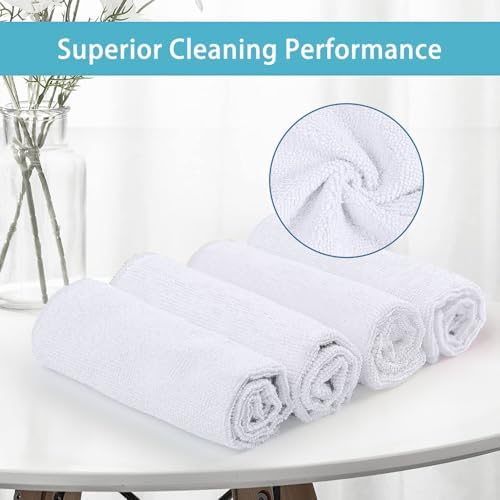 HOMEXCEL 100PK Microfiber Cleaning Cloth, Cleaning Rag