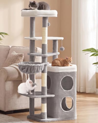 Feandrea Cat Tree Indoor, Dove Gray