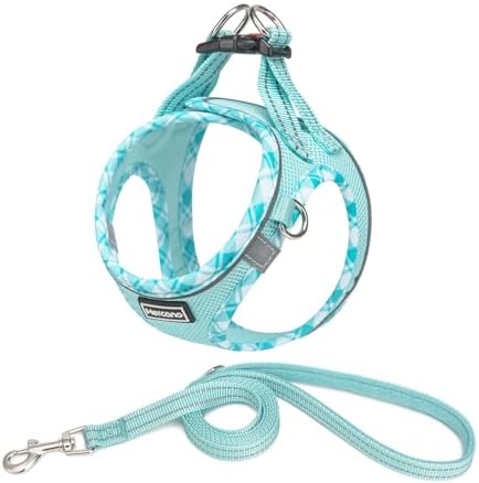 Mercano Soft Mesh Dog Harness and Leash Set, Step-in Reflective Breathable
