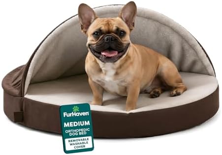 FurHaven Round Orthopedic Dog Bed