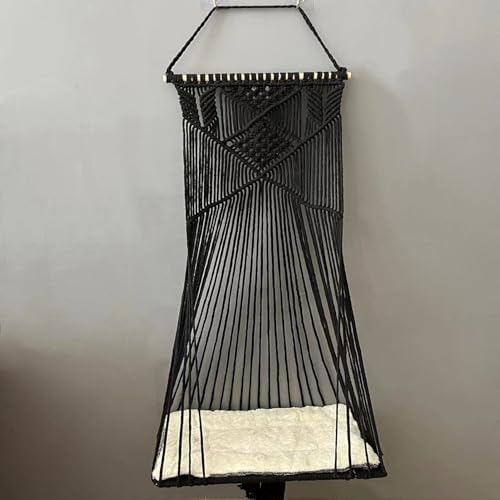 Macrame Hanging Cat Hammock Bed Cat Swing House Space Saving Window Perch