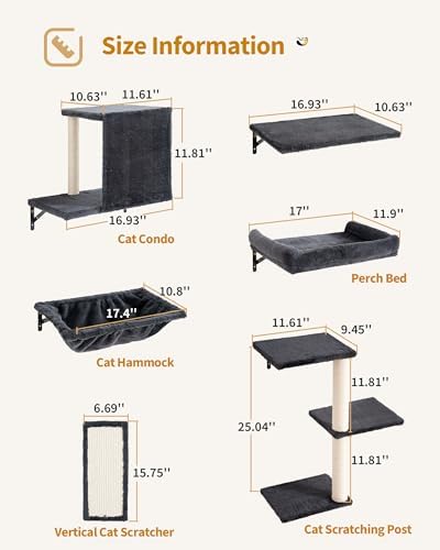 Aechonow Heavy Duty Cat Wall Shelves