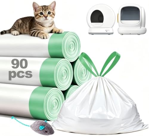 90 Count Cat Litter Bag Liners, Only Compatible