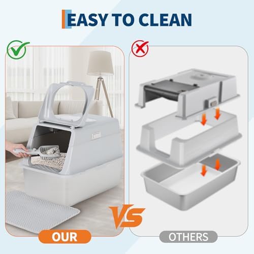 55L Stainless Steel Cat Litter Box