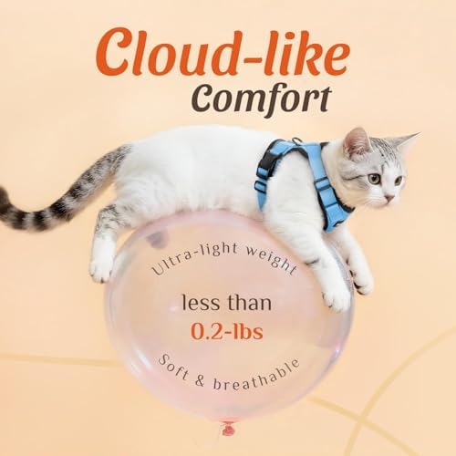 Dooradar Cat Harness and Leash Set, Adjustable and Escape Proof