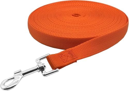 Nylon Training Dog Leash for Small Medium Large Dogs, 15ft 20ft 30ft 50ft 100ft