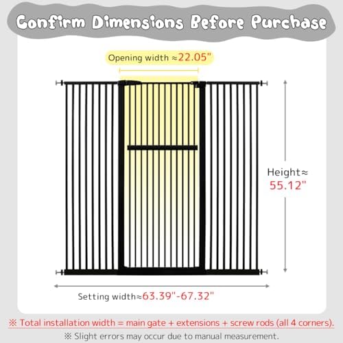 Lumizone 55.12" Extra Tall Pet Gate