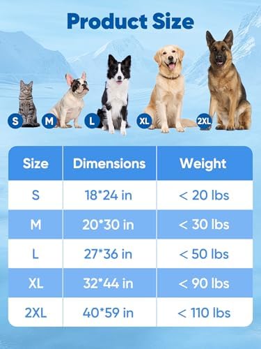 Rywell 24x18in Dog Cooling Mat
