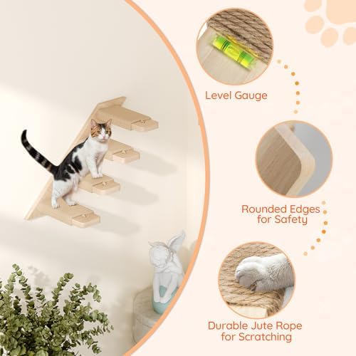 HOOBRO 2 Pack Cat Wall Shelves