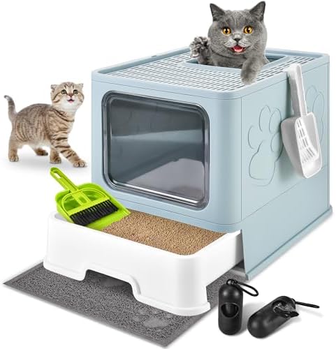 Covered Cat Litter Box, Extra Large Drawer Design