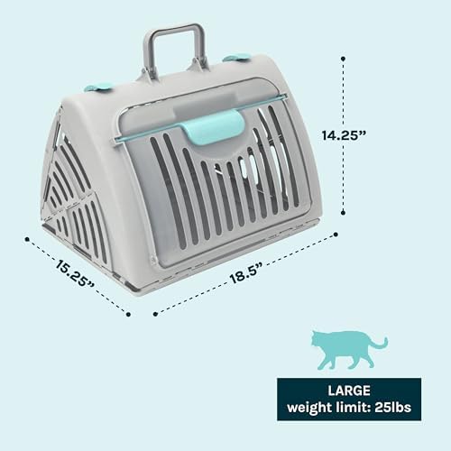 SportPet Large Hard-Sided Travel Cat Carrier