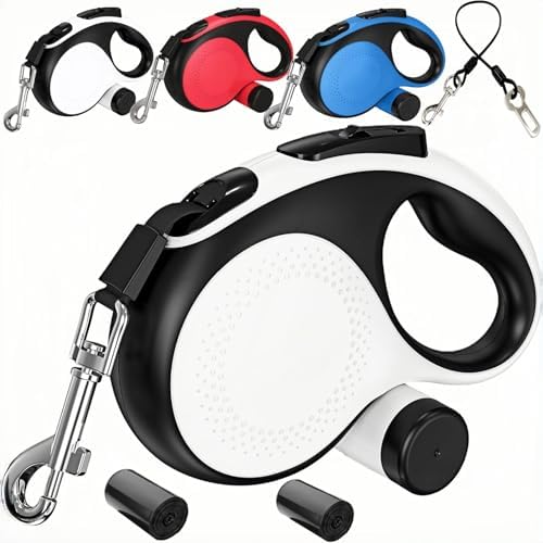 26 ft Retractable Dog Leash for Large Dogs, Steel Extender