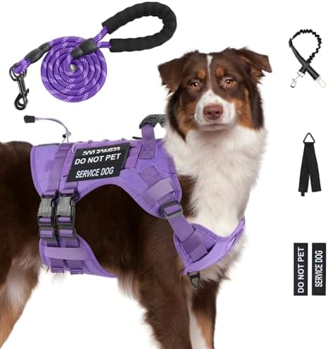 No Pull Tactical Dog Harness for Large Dogs, Service Dog Vest