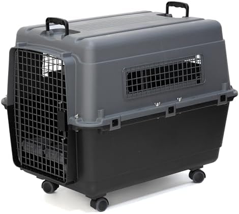 SportPet Airline Compliant LARGE 31.5" Travel Dog Kennel- Durable Plastic