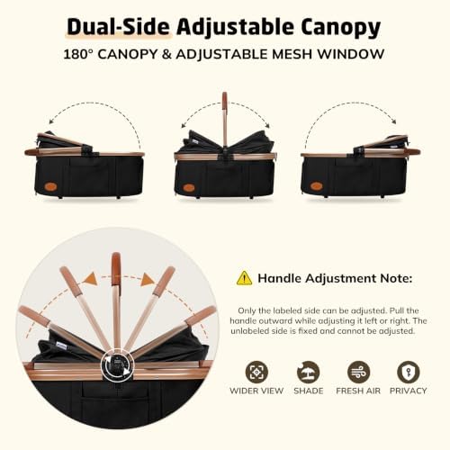 Dog Cat Stroller for Small/Medium Pets, 50 lbs, 3-in-1 Pet Stroller