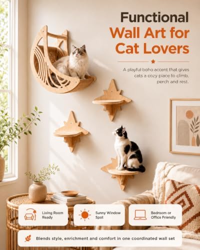 Cat Tree Wall Shelves Shelf Furniture Climbing Beds Systems