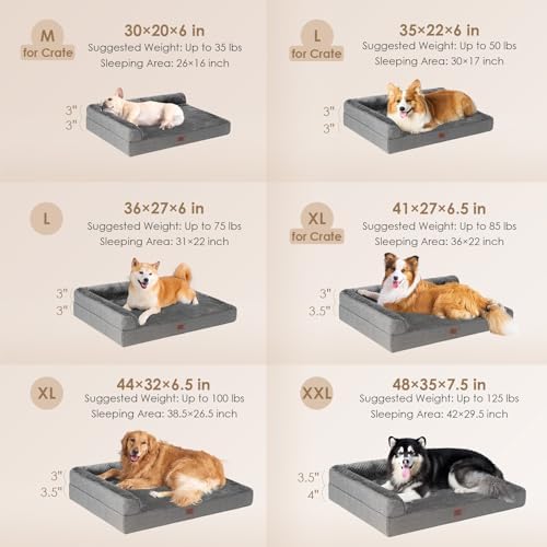 EHEYCIGA XL Dog Bed Memory Foam