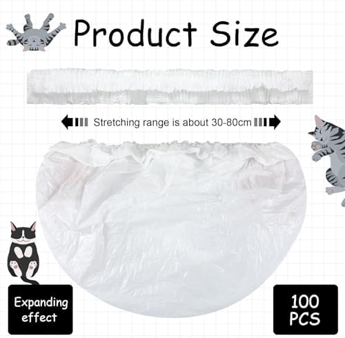 Honoson 100 Pcs Elastic Band Trash Bags