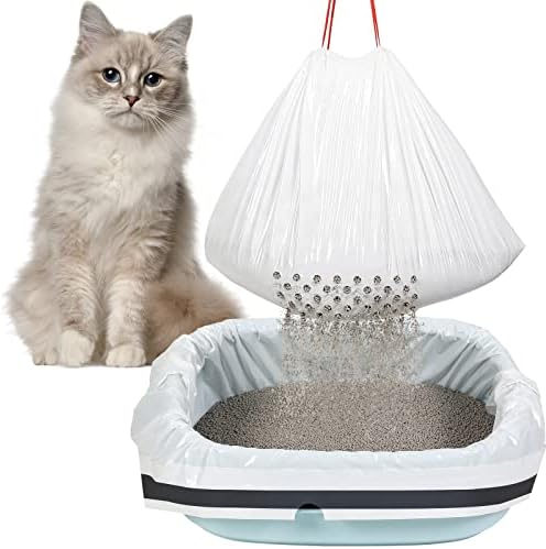 56 Count Sifting Cat Litter Bags Jumbo Thick Cat Litter Box Liners