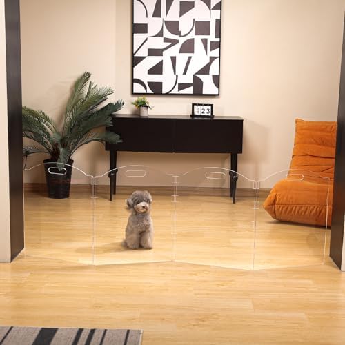 Clear Acrylic Freestanding Dog Gates