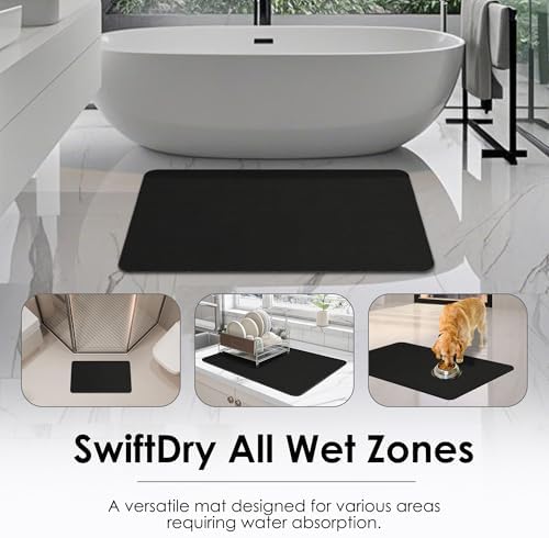 THMINS 2 Pack Extra Large Stone Bath Mat