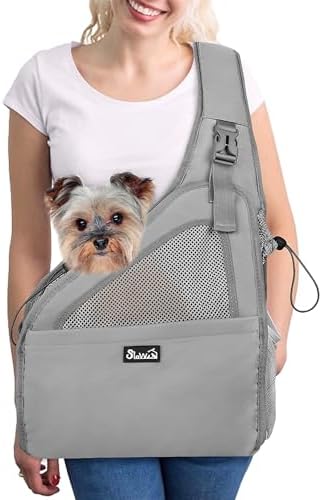 Lukovee Pet Sling, Hands Free Hard Bottom Papoose