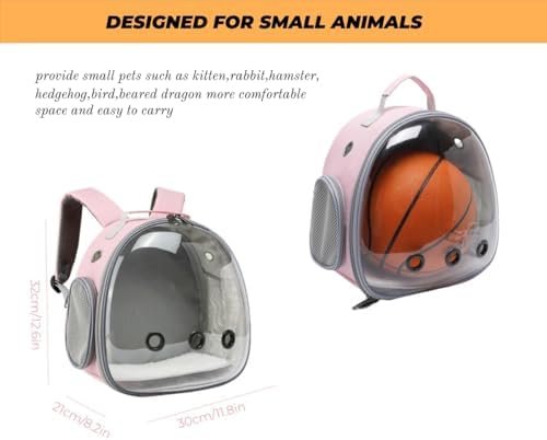 Small Animal Carrier Guinea Pig Backpack, Transparent, Breathable Backpack