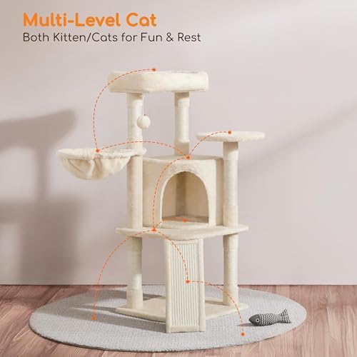 Yaheetech Cat Tree, 42in Play Tower
