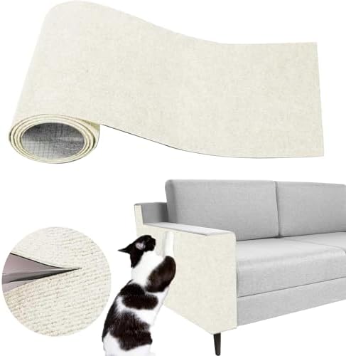SREBAY Cat Scratch Couch Furniture Protector, Self-Adhesive Scratch Pad