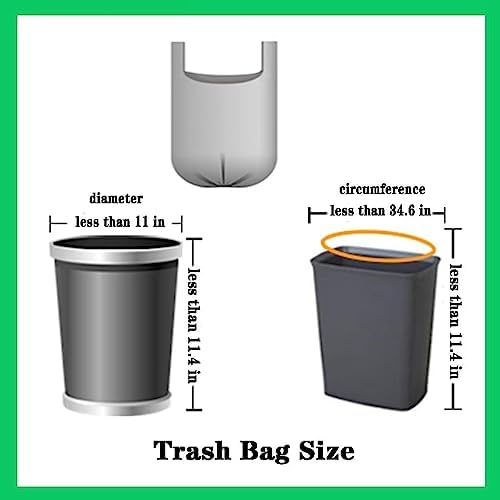 Small Black Trash Bags, Small Garbage Bags, 4 Gallon