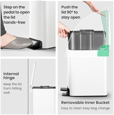 Cesun Small Bathroom Trash Can