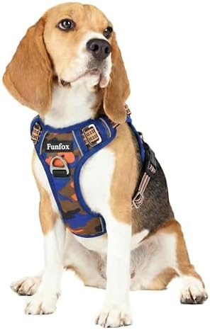 Funfox Dog Harness No Pull, Adjustable Pet Vest Harness, Super Soft Material