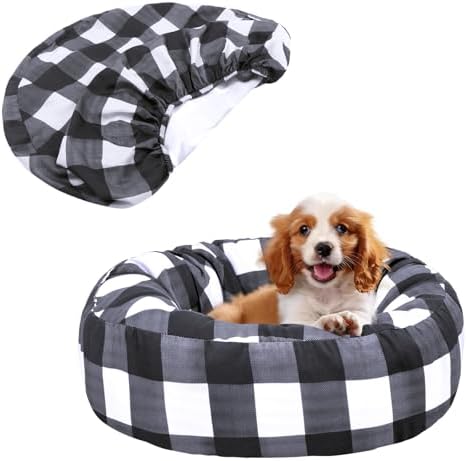 Round Dog Bed Cover Washable Elastic Edged 20×9.8 Inch