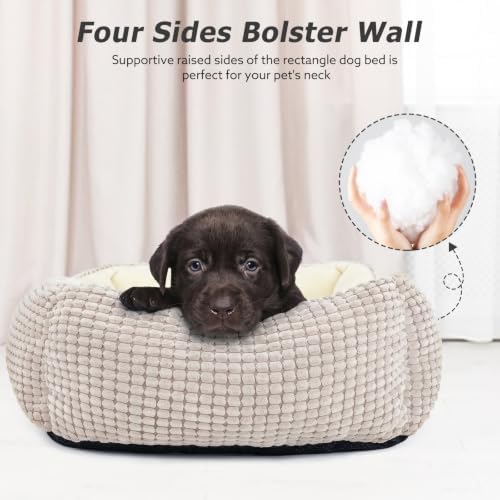 MIXJOY Dog Beds for Medium Dogs Washable, Rectangle Pet Bed Medium Size Dog