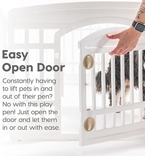 IRIS USA 8-Panel Dog Playpen, Pet Enclosure