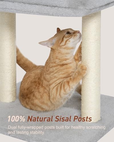 19" Small Cat Tree with Scratching Post