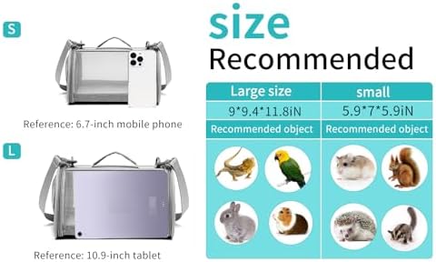 Guinea Pig Carrier Travel Small Animal Carrier Bag Lizard Bird Rabbit Carrier