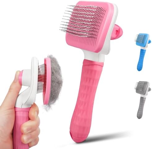 Dog & Cat Brush, Self Cleaning Slicker Brush