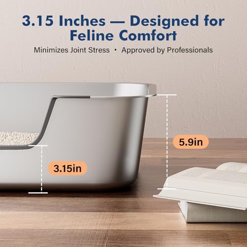 Qiuma Stainless Steel Cat Litter Box
