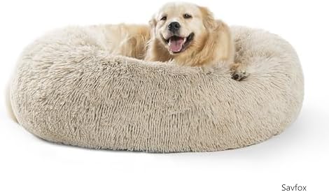 SAVFOX 36 inches Calming Donut Dog Bed