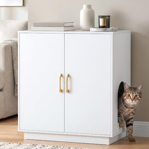 Gitelsnour 30.9'' Litter Box Enclosure Furniture- Hidden Storage