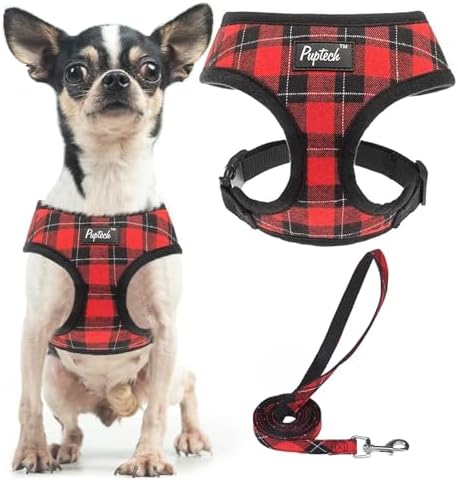 PUPTECK Small Dog Harness and Leash Set No Pull