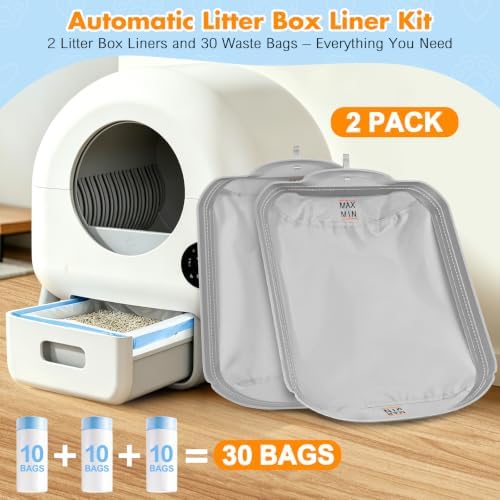 BKNOOU 2 Pack Self Cleaning Litter Box Waterproof Pads