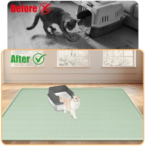 Silicone Cat Litter Mat 47" x 35" Cat Mat