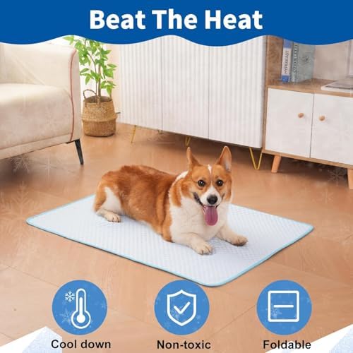 Cooling Mat for Dogs, Thick & Double-Sided Dog Cooling Mat, Self-Cooling Dog Bed