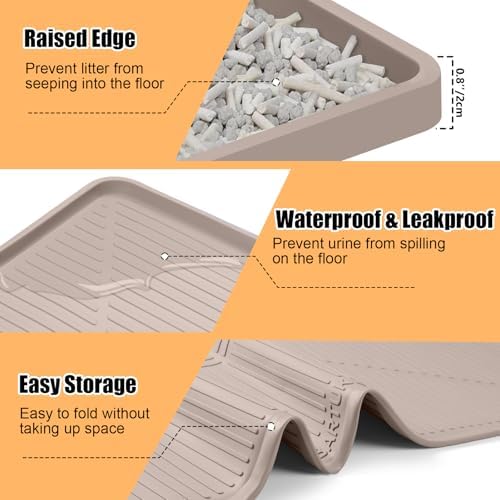 Silicone Cat Litter Mat 45" x 30" Cat Mat