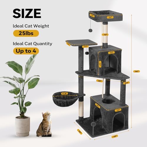 54inch Large Cat Tree Tower Condo