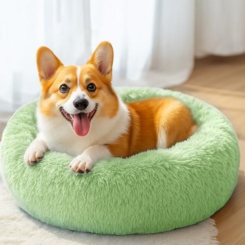 28in Large Dog Bed, Calming Donut Bed