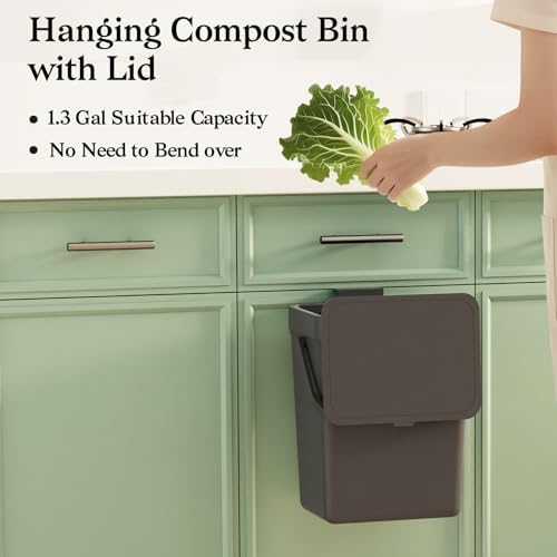 LALASTAR Countertop Compost Bin, Hanging Small Trash Can